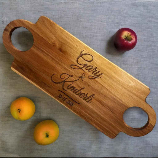 Personalized Laser Engraved Acacia Charcuterie Board