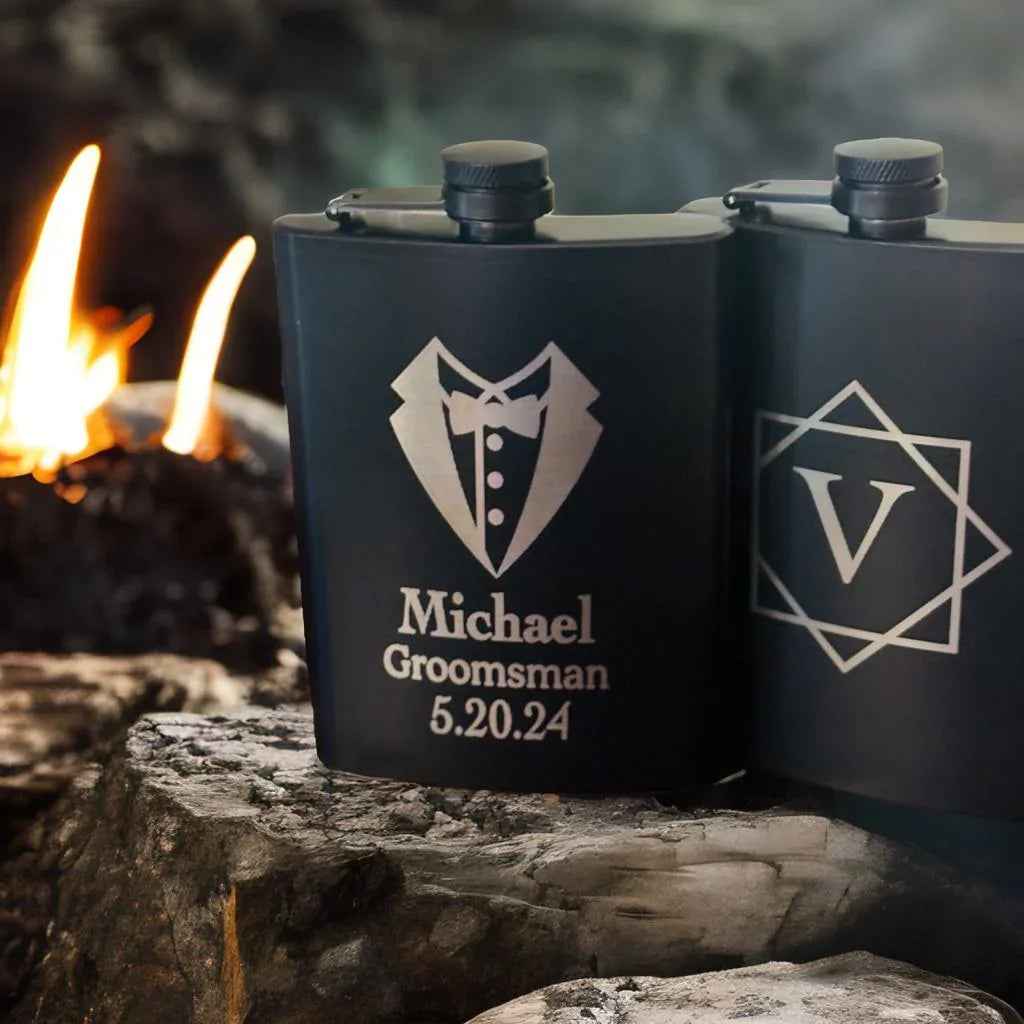Personalized Stainless Steel Flask (8 oz)