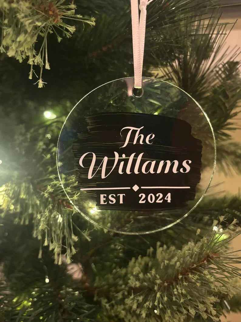 Personalized Painted Acrylic Christmas Ornament