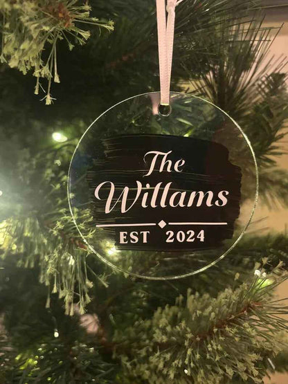 Personalized Painted Acrylic Christmas Ornament