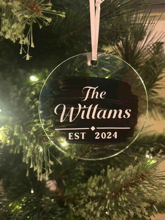 Personalized Painted Acrylic Christmas Ornament