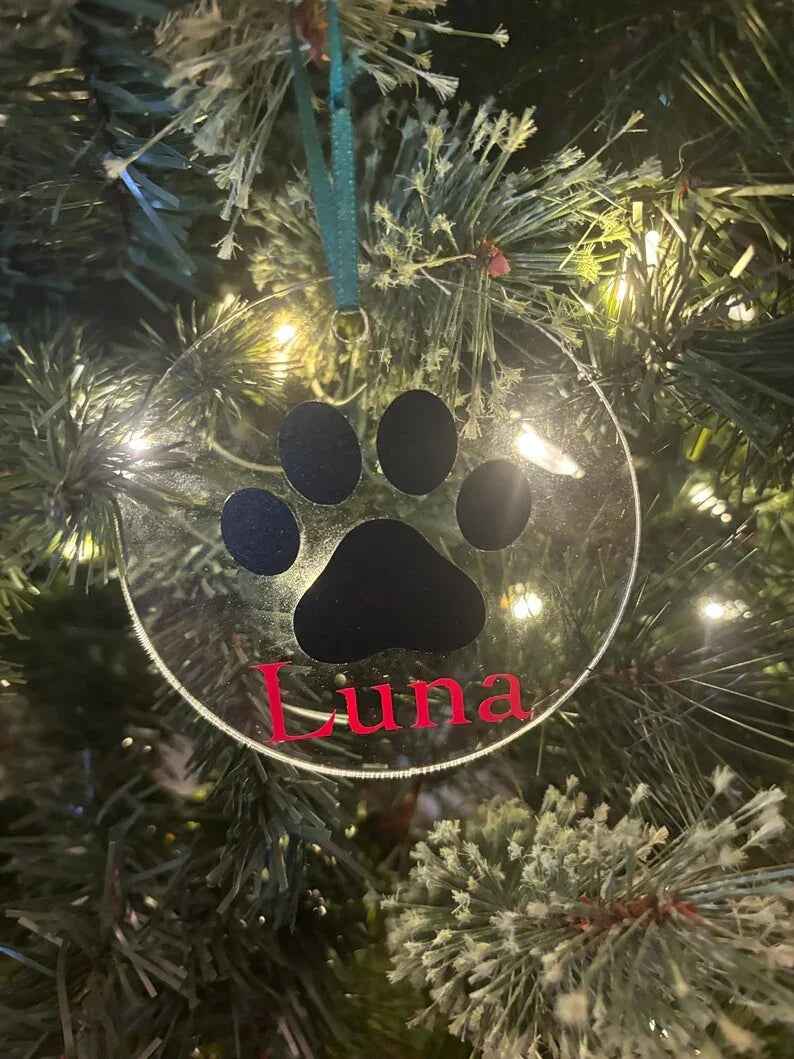 Personalized Painted Acrylic Christmas Ornament