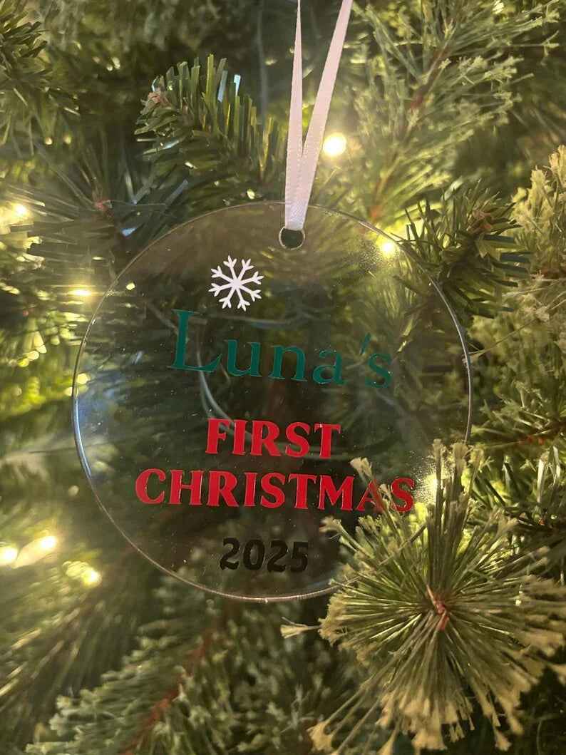Personalized Painted Acrylic Christmas Ornament