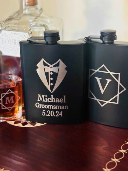 Personalized Stainless Steel Flask (8 oz)