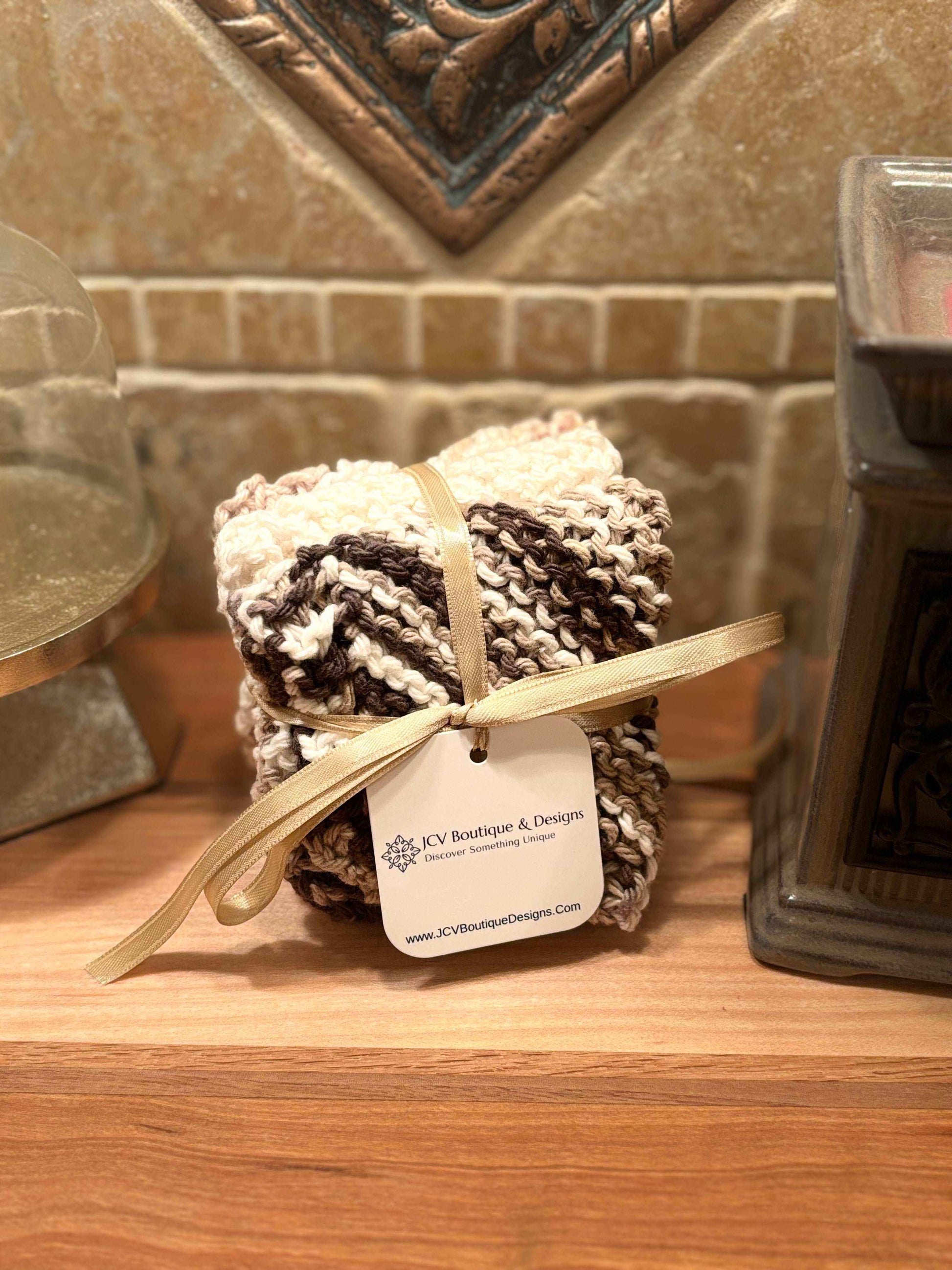 Handmade Cotton Cloths - The Espresso Swirl Trio