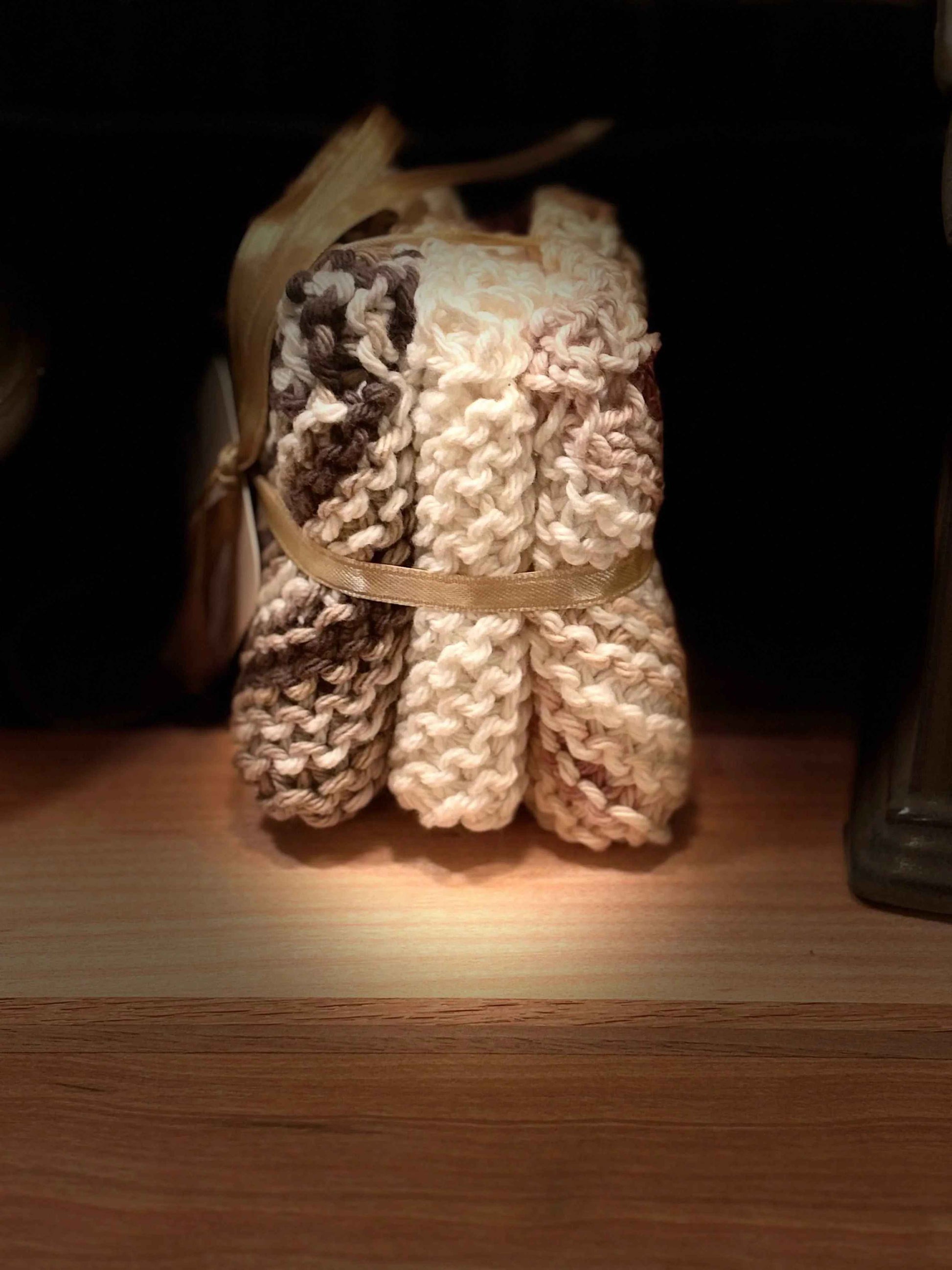 Handmade Cotton Cloths - The Espresso Swirl Trio