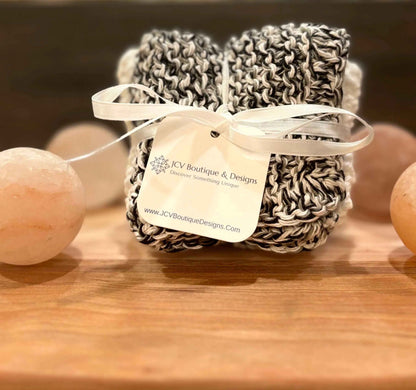 Handmade Cotton Cloths - The Onyx & White Trio