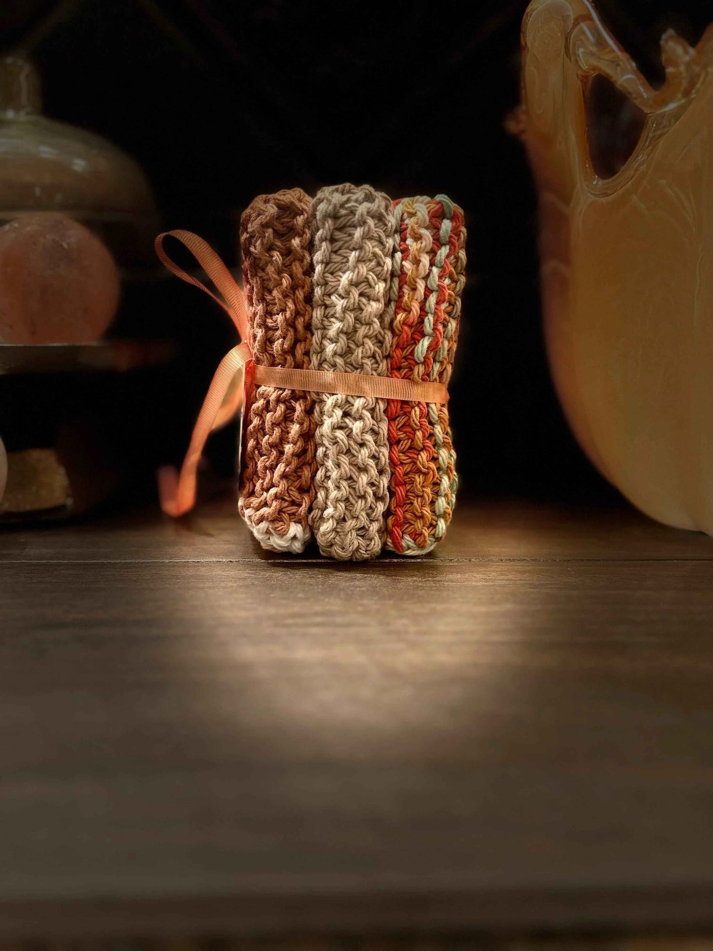 Handmade Cotton Cloths - The Sun-Kissed Terracotta Trio
