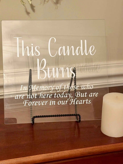 Acrylic Wedding Memorial Sign - Modern Script Remembrance Display