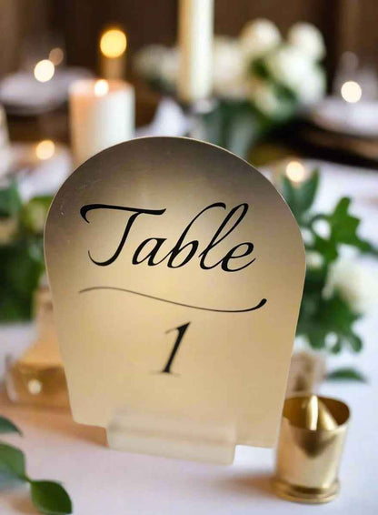 Wedding Table Number Signs