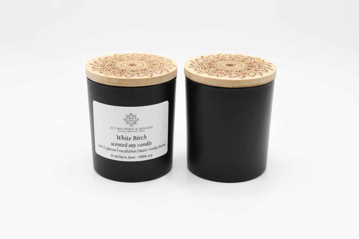 Classic Glass Soy Candle Tumbler – White Birch