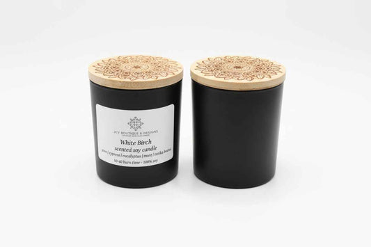 Classic Glass Soy Candle Tumbler – White Birch