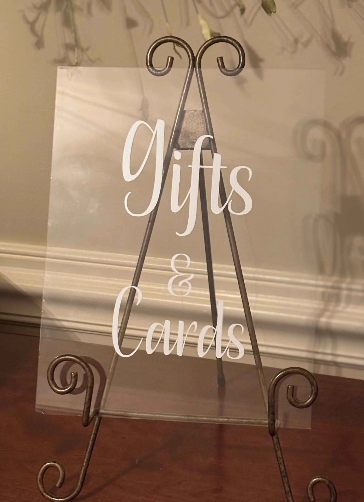 Elegant Acrylic Gifts & Cards Table Sign