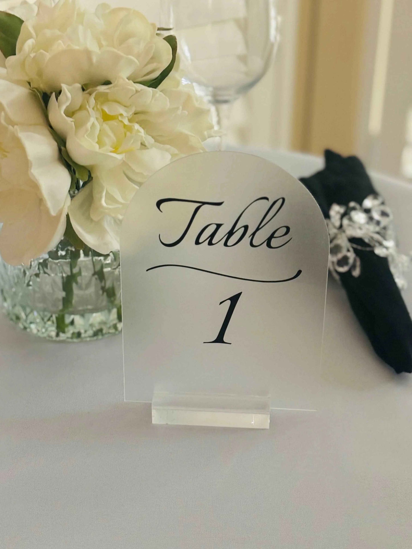 Wedding Table Number Signs