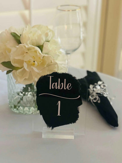 Wedding Table Number Signs