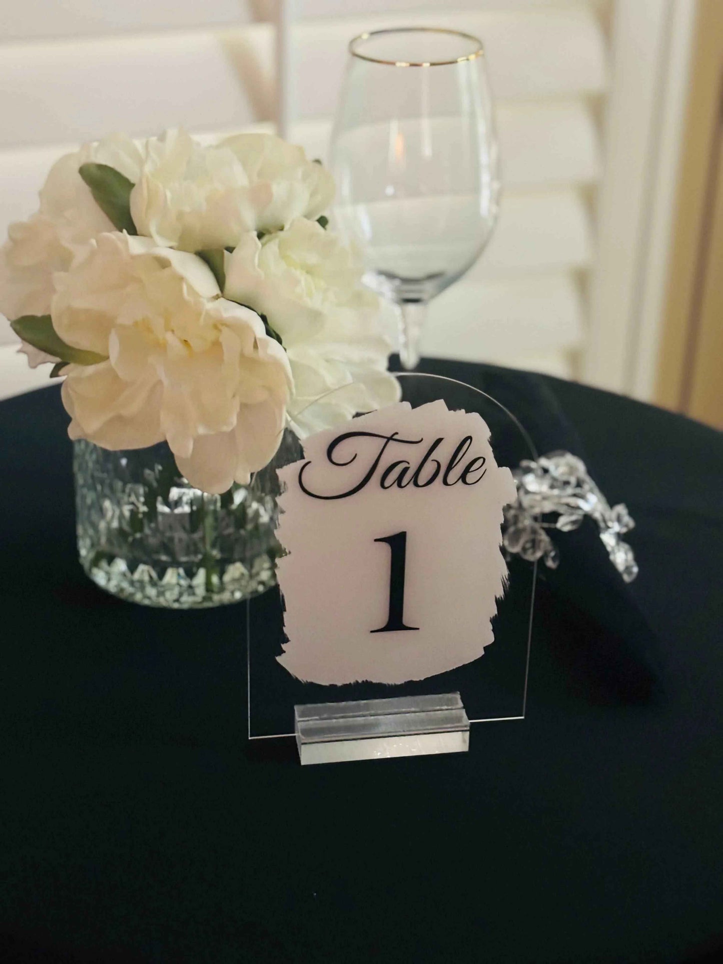 Wedding Table Number Signs