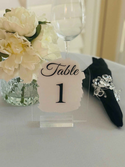 Wedding Table Number Signs