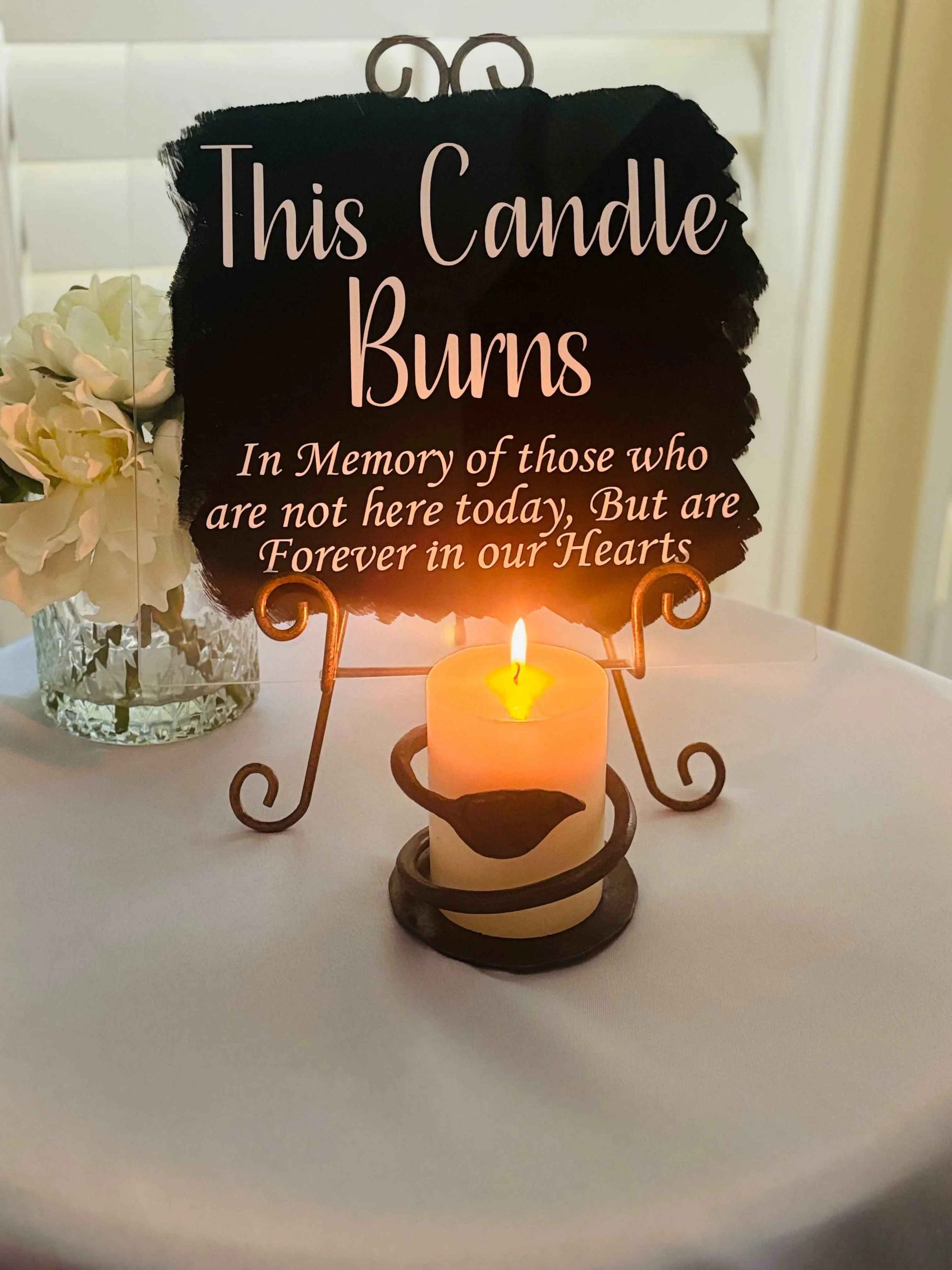 Acrylic Wedding Memorial Sign - Modern Script Remembrance Display