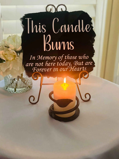 Acrylic Wedding Memorial Sign - Modern Script Remembrance Display