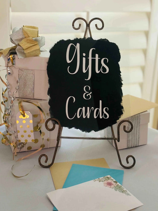 Elegant Acrylic Gifts & Cards Table Sign