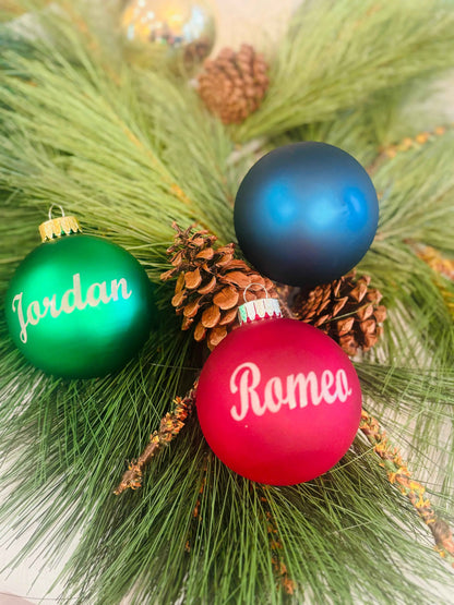 Laser Engraved Glass Christmas Ornaments Balls