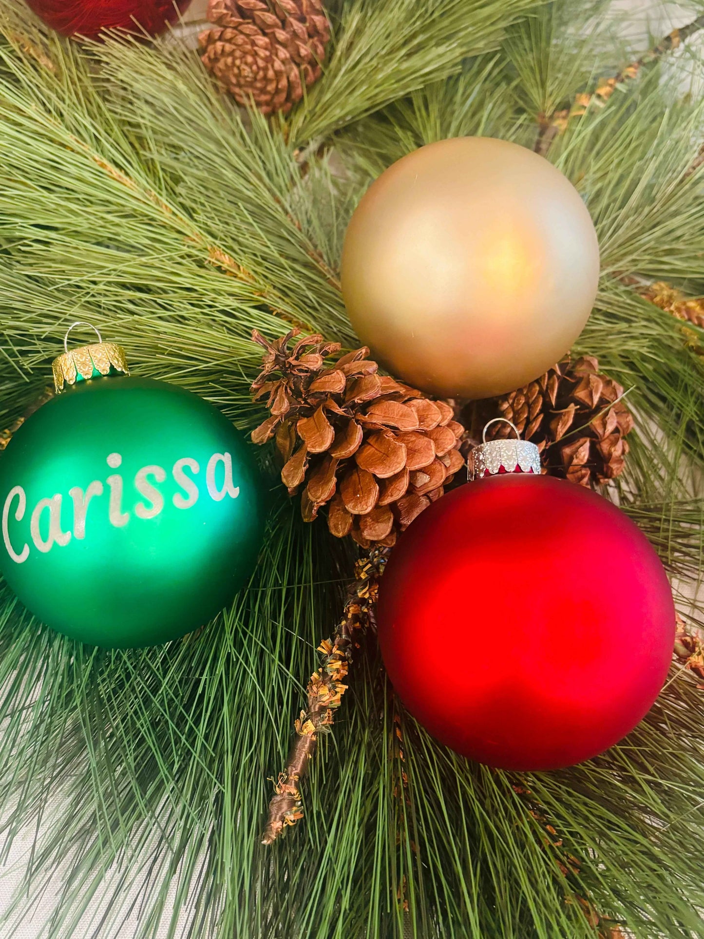 Laser Engraved Glass Christmas Ornaments Balls