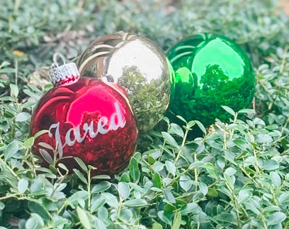 Laser Engraved Glass Christmas Ornaments Balls