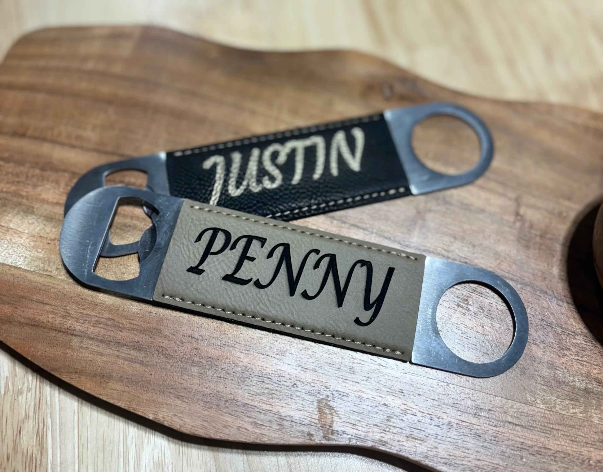 Personalized Leatherette Bar Bottle Opener
