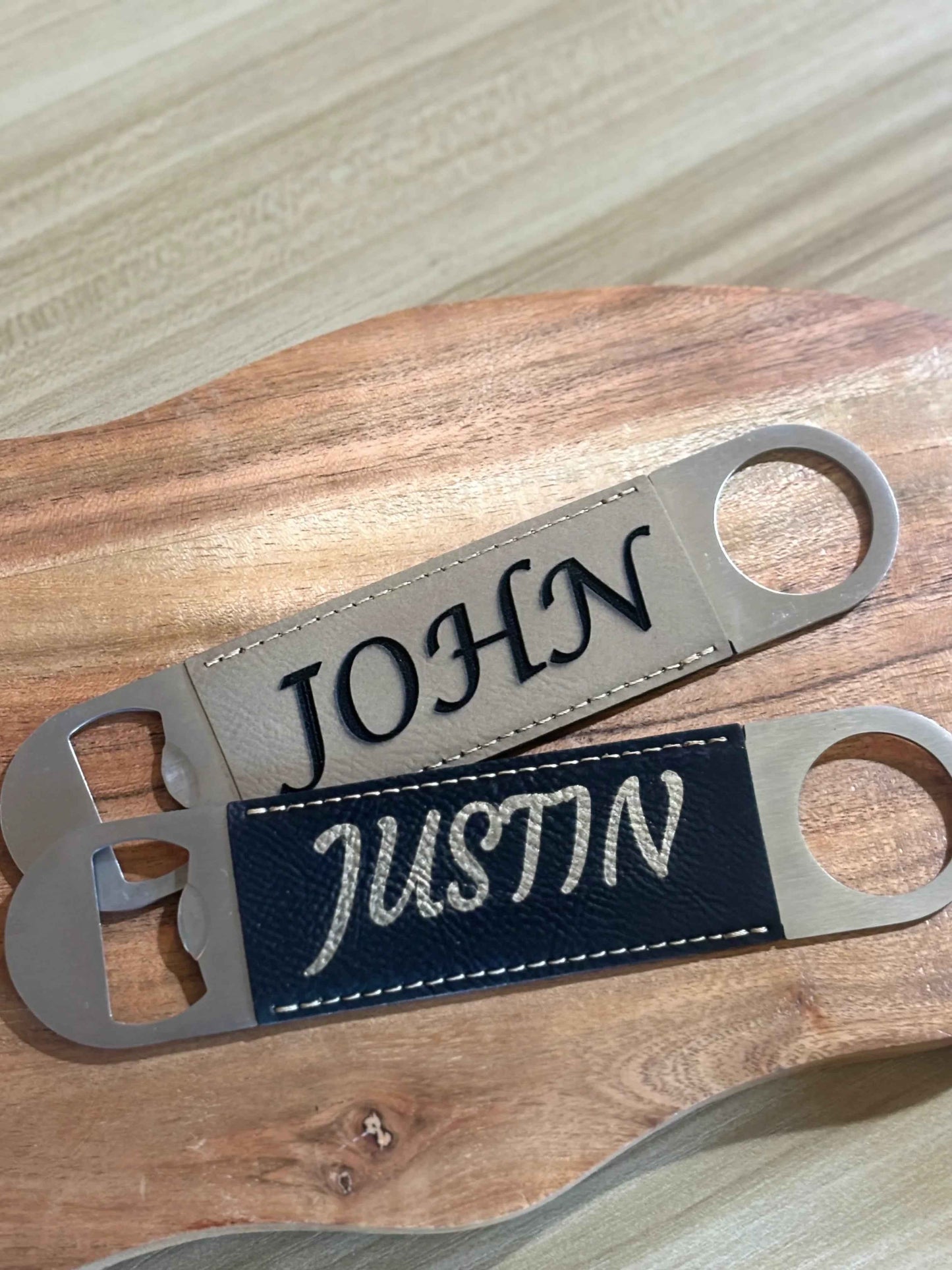 Personalized Leatherette Bar Bottle Opener
