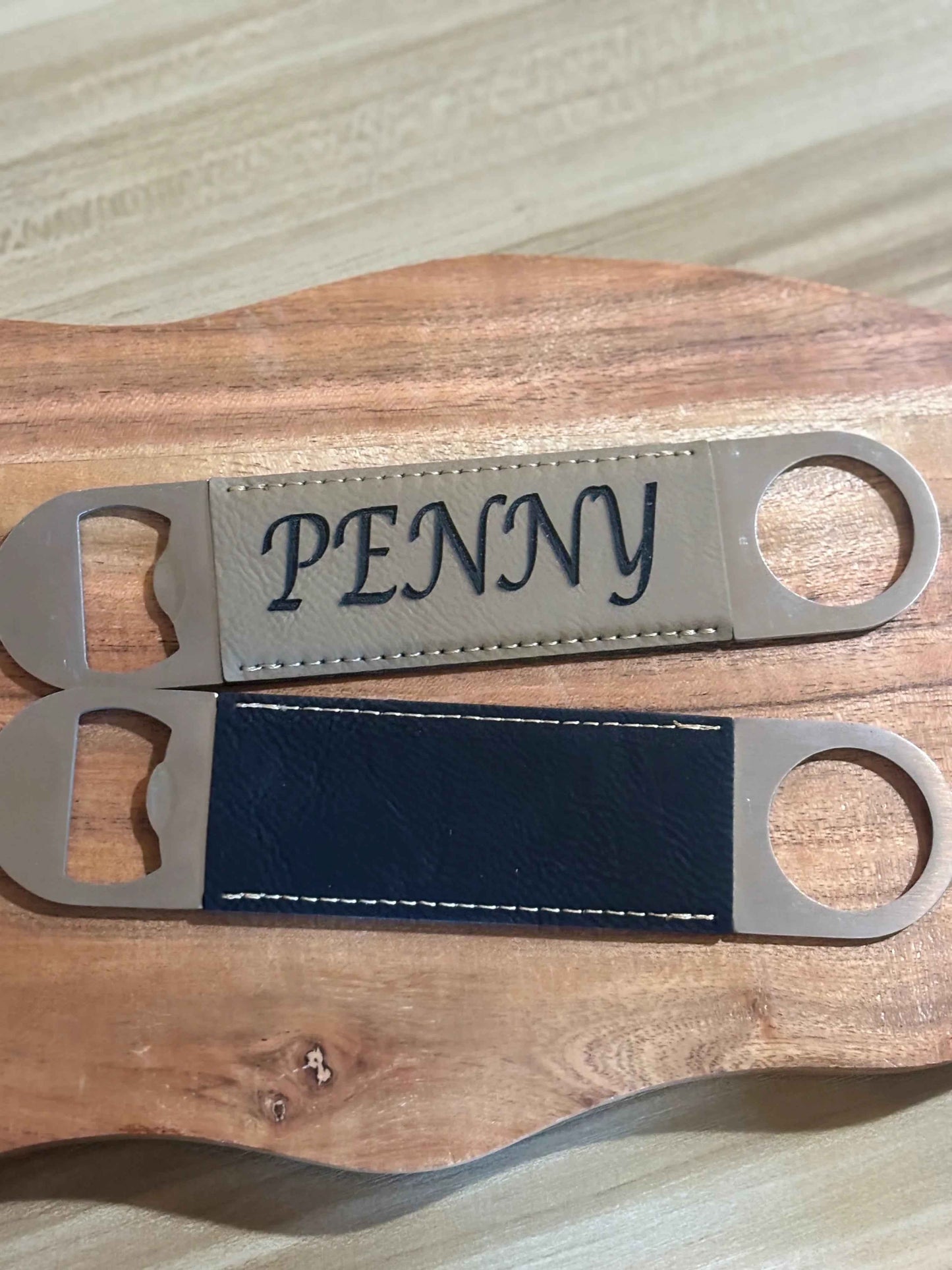 Personalized Leatherette Bar Bottle Opener