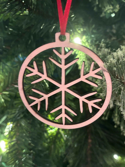 Personalized Wooden Laser Engraved Baby's First Christmas Ornament
