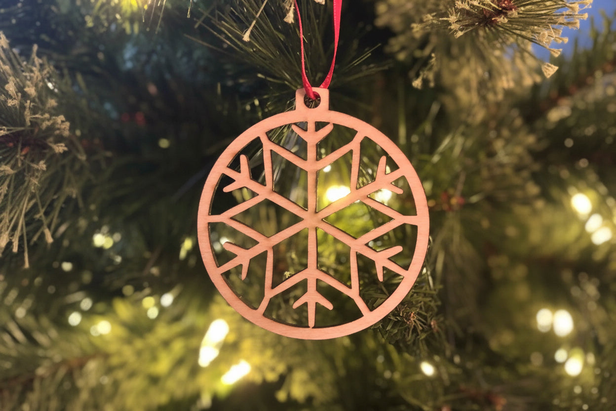 Personalized Wooden Laser Engraved Baby's First Christmas Ornament
