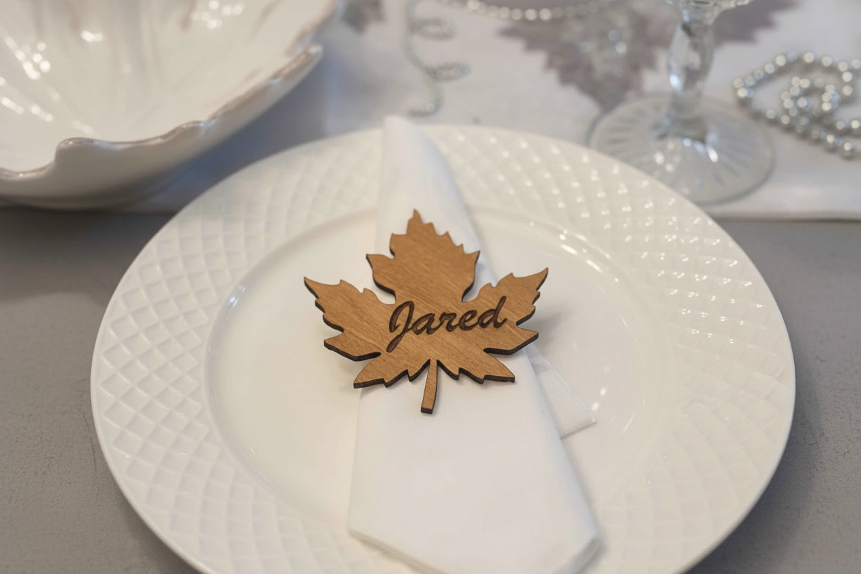 Personalized Wooden Table Place Card