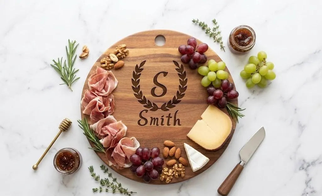 Personalized Acacia Round Board & Sign