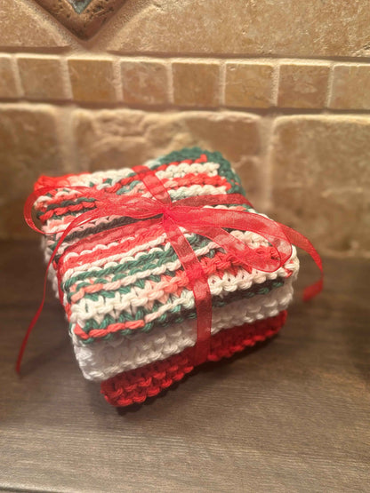 Handmade Cotton Cloths - The Holiday Cheer Trio