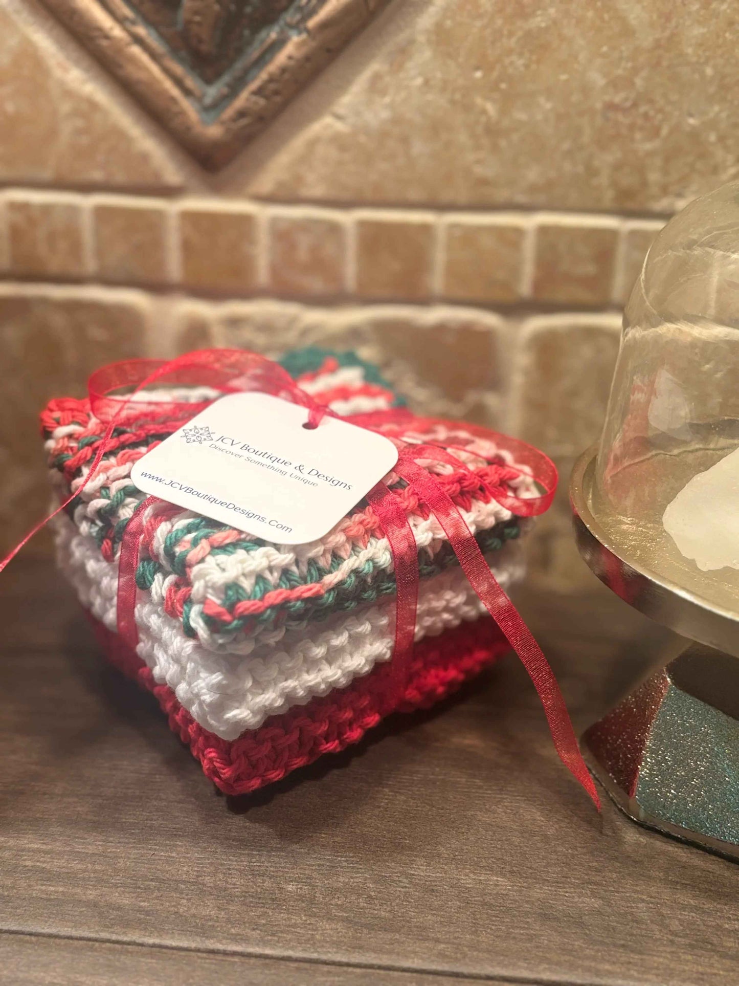 Handmade Cotton Cloths - The Holiday Cheer Trio