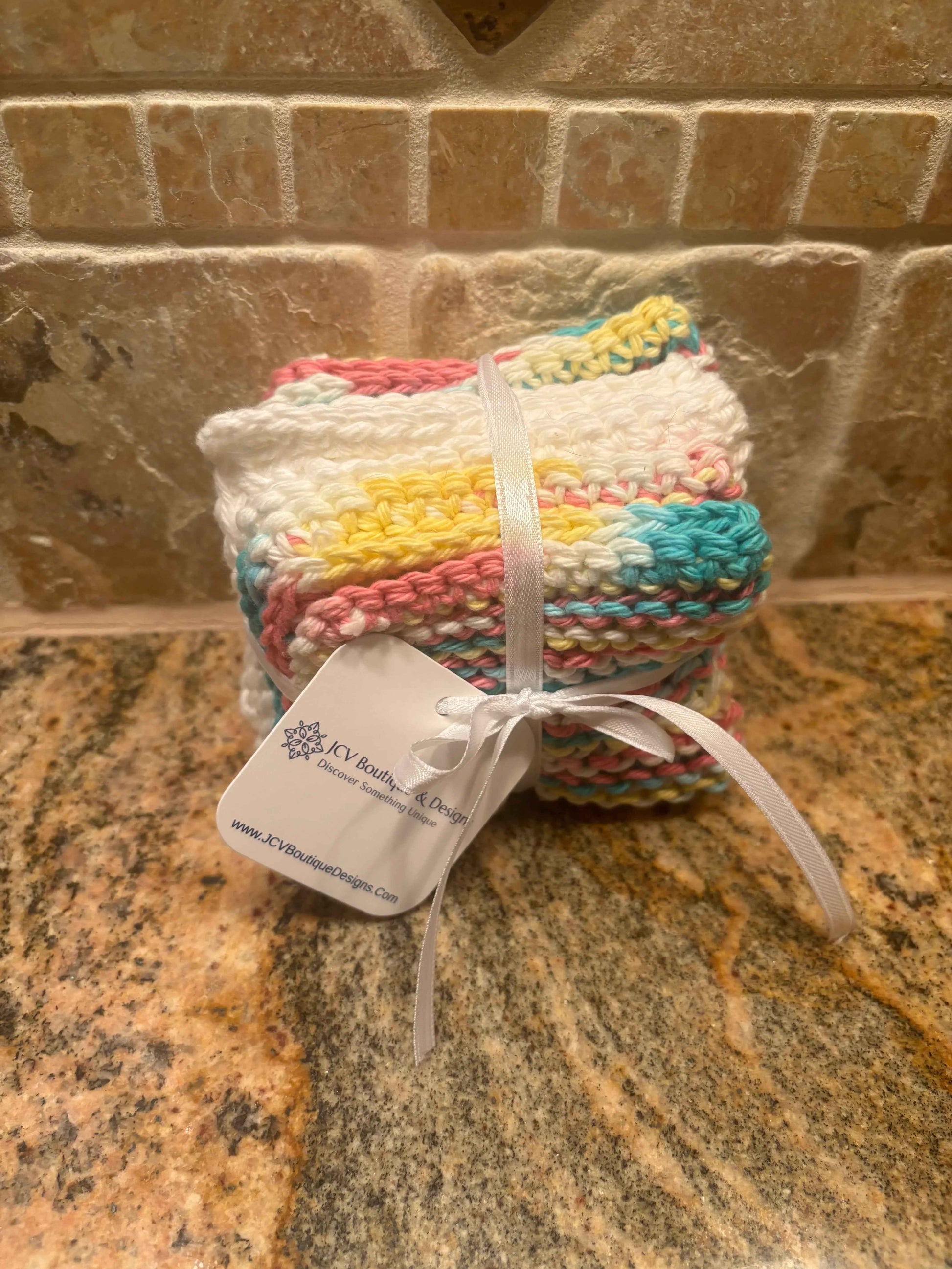 Handmade Cotton Cloths - The Watercolor Blossom Trio
