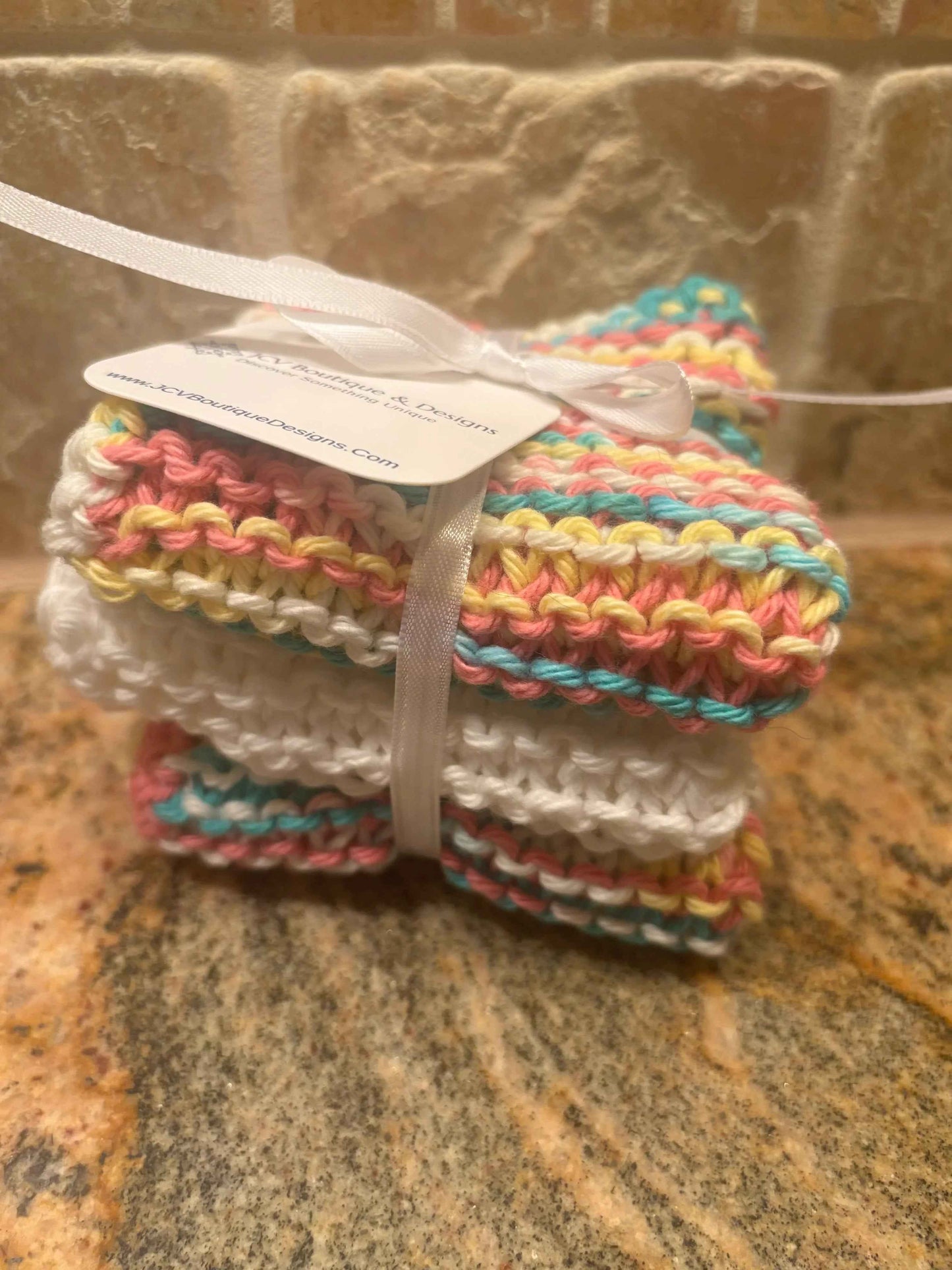 Handmade Cotton Cloths - The Watercolor Blossom Trio