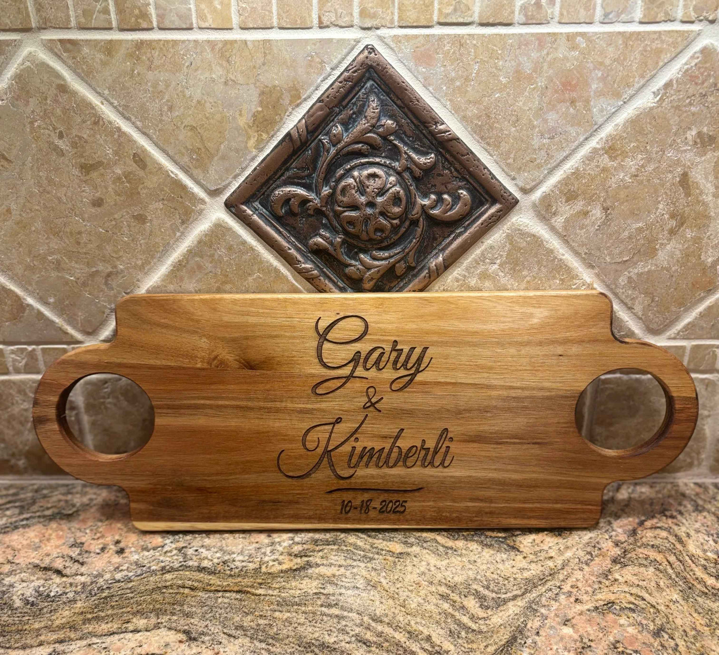 Personalized Laser Engraved Acacia Charcuterie Board
