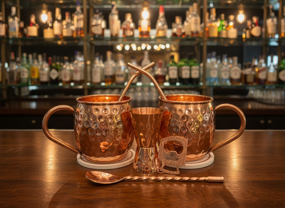 Premium 100 Copper Moscow Mule Cocktail Gift Set