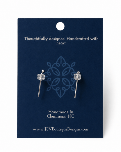 Silver Starfish Black Acrylic Dangle Earrings