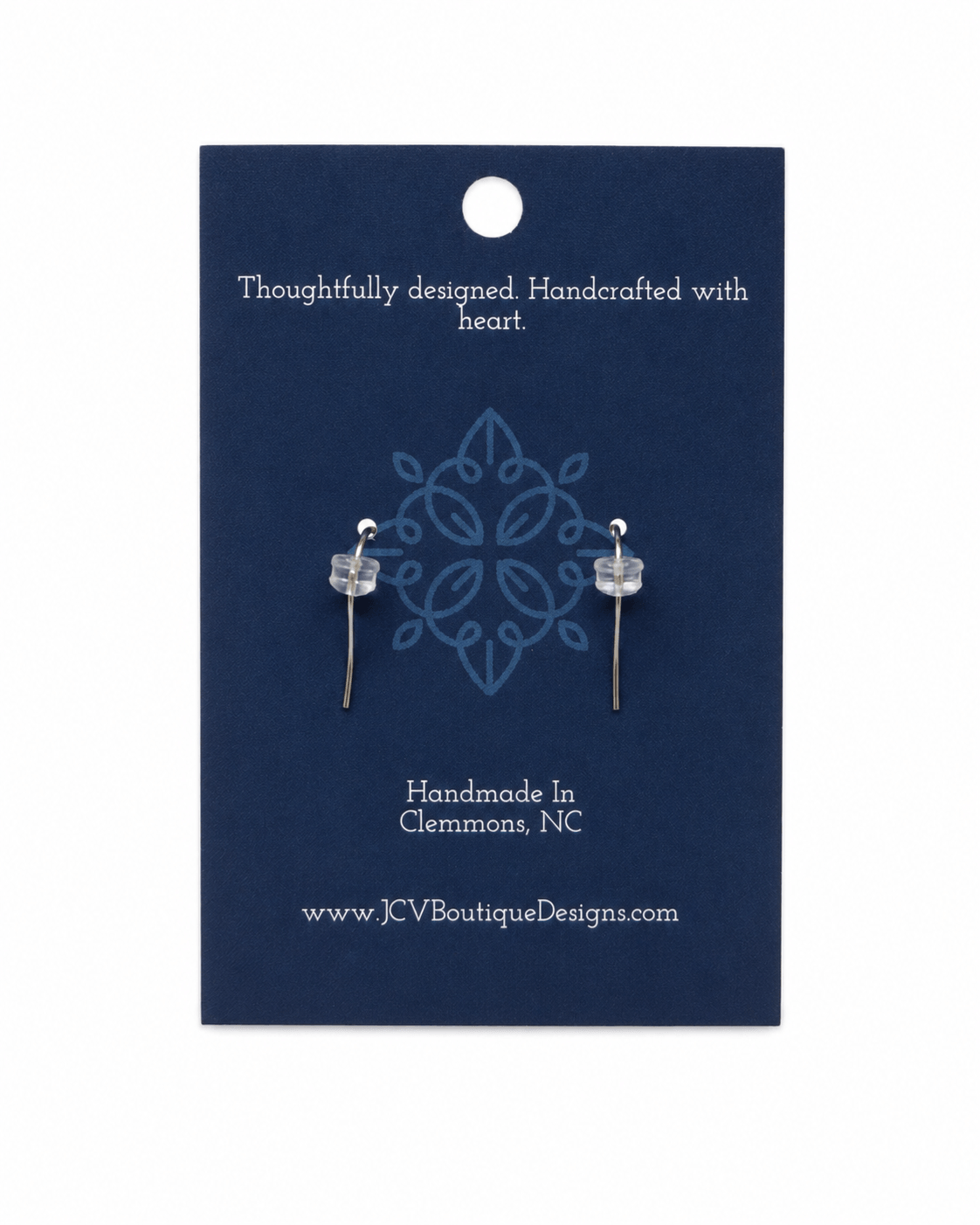 Botanical Wood & Floating Green Vine Acrylic Dangle Earrings