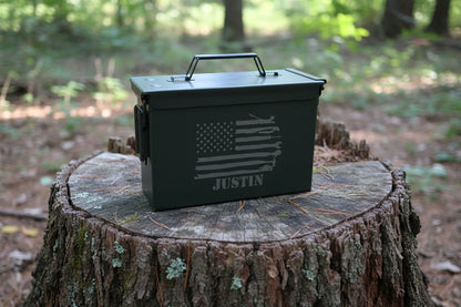 Personalized .50 Cal Ammo Can Whiskey Gift Box