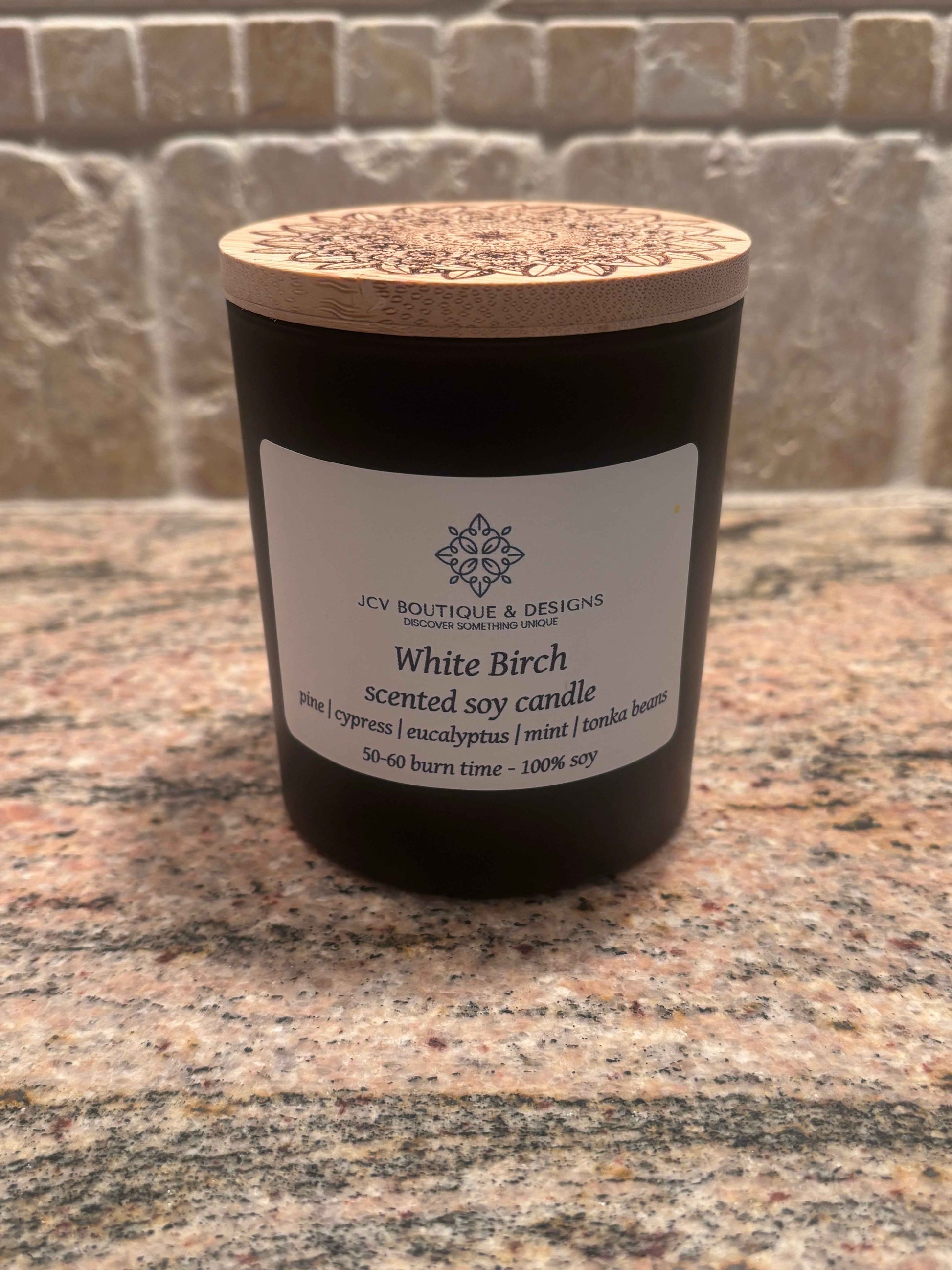 Classic Glass Soy Candle Tumbler – White Birch