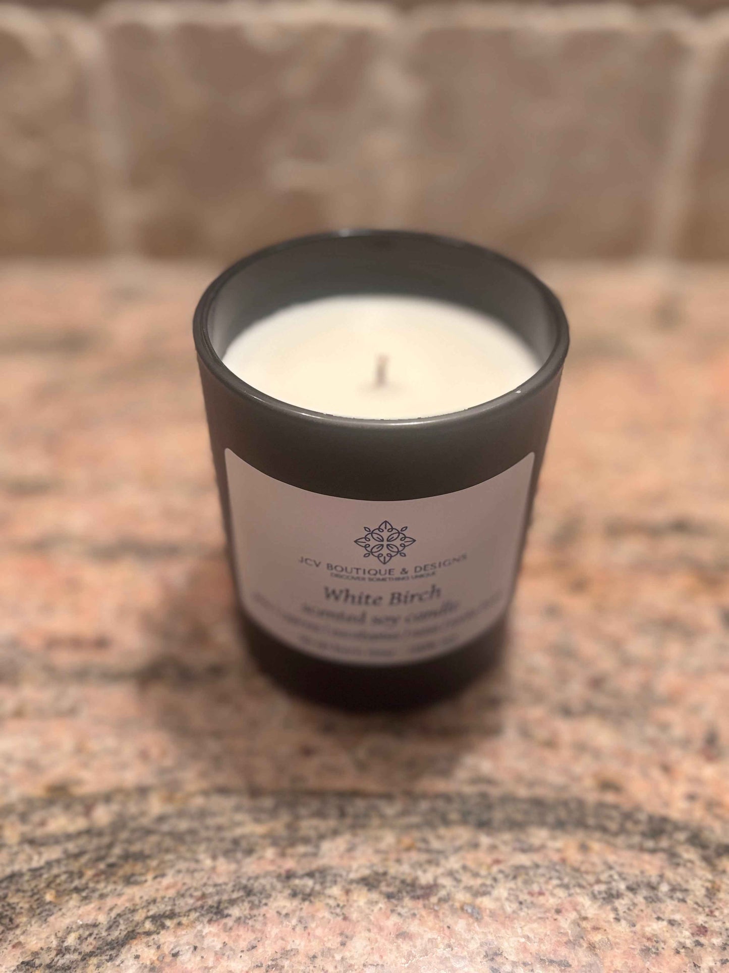 Classic Glass Soy Candle Tumbler – White Birch