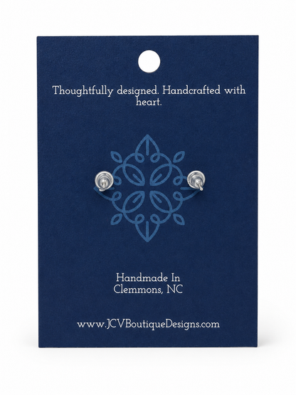 Modern Wood & Black Hexagon Sunflower Dangle Earrings