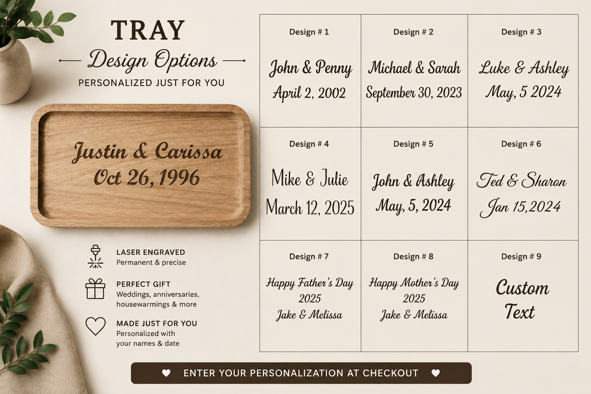 Personalized Wooden Catch-All Tray