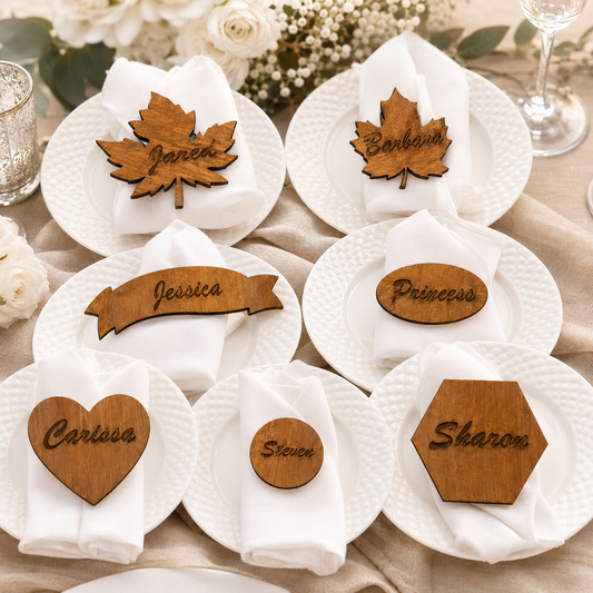 Personalized Wooden Table Place Card
